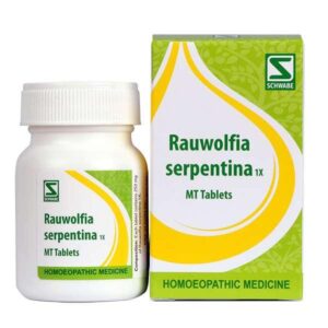 RAUWOLFIA SERPENTINA 1X MT TABLETS 20G HOMEOPATHY CV Pharmacy