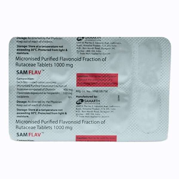 SAMFLAV 1000MGTAB PHLEBOTONIC CV Pharmacy 2