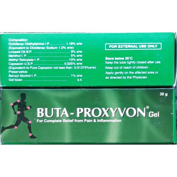 BUTA-PROXYVON-30GM GEL MUSCULO SKELETAL CV Pharmacy