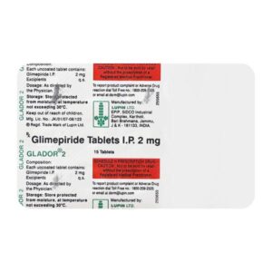 GLADOR 2 TAB ENDOCRINE CV Pharmacy