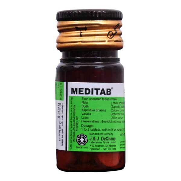 MEDITAB TAB 20`S AYURVEDIC CV Pharmacy