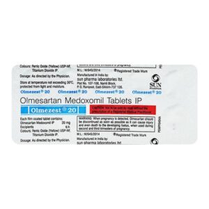 OLMEZEST 20 TAB ANGIOTENSIN-II ANTAGONIST CV Pharmacy