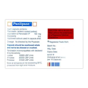 PANLIPASE (10000 U) CAP DIGESTIVES CV Pharmacy