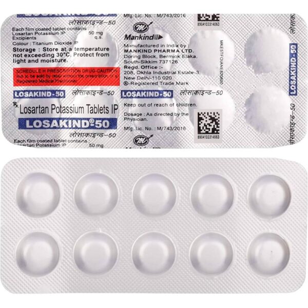 LOSAKIND-50MG TAB ANGIOTENSIN-II ANTAGONIST CV Pharmacy