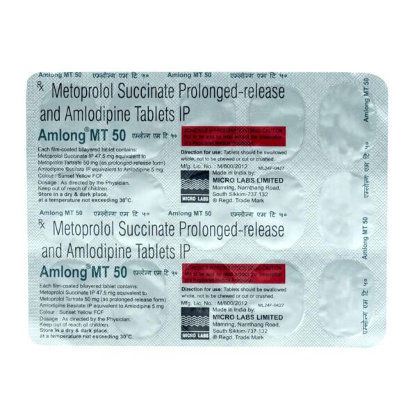 AMLONG MT 50MG CALCIUM CHANNEL BLOCKERS CV Pharmacy