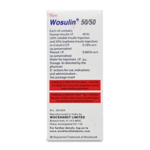 WOSULIN 50/50 40IU/ML 10ML Medicines CV Pharmacy