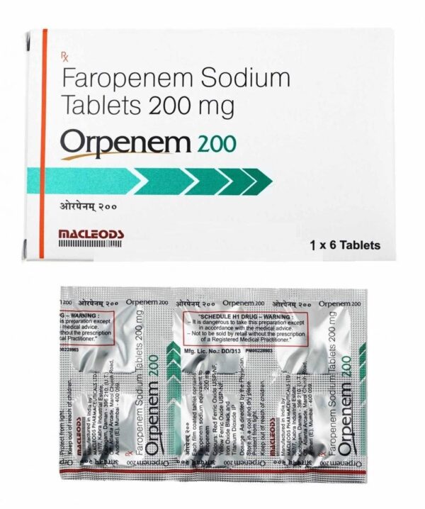 Orpenem 200Mg Tablet ANTI-INFECTIVES CV Pharmacy